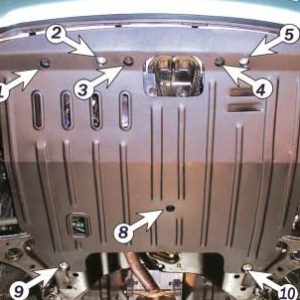 HYUNDAI Matrix 1,6 МКПП 2001-2010 Захист моторного відсіку та КПП HYUNDAI Matrix 1,6 МКПП 2001-2010 Защита моторного отсека и КПП