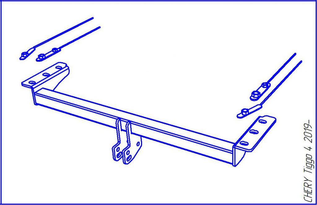 CHERY Tiggo 4 2019- Фаркоп под вставку