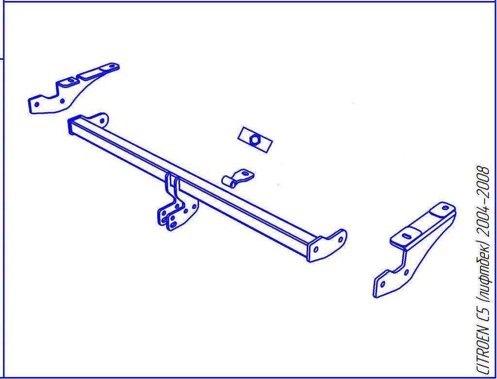 CITROEN C5 (лифтбек) 2004-2008 Фаркоп под вставку
